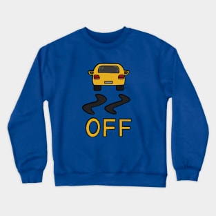 Pixelated Dark Yellow Car Crewneck Sweatshirt